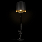 Торшер с черным абажуром и оригинальной ножкой в форме автомата Flos варинант исполнения - 3 | Loft Concept в Тюмени