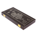 Подарочные нарды из натурального камня с гравировкой Backgammon from Stone варинант исполнения - 5 | Loft Concept в Тюмени