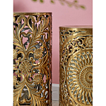 Столик приставной с цветочной резной фактурой Madagascar варинант исполнения - 4 | Loft Concept в Тюмени