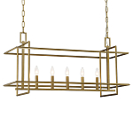 Подвесной светильник прямоугольный 5-ти ламповый Linear Kitchen Light варинант исполнения - 1 | Loft Concept в Тюмени