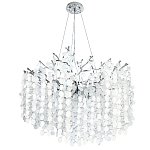 Люстра с круглыми хрустальными подвесками Fairytree Chrome Crystal Branches Chandelier 10 варинант исполнения - 2 | Loft Concept в Тюмени