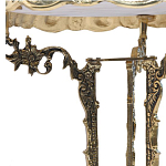 Стол бронзовый круглый с мраморной столешницей Coffee De Bronze варинант исполнения - 1 | Loft Concept в Тюмени