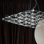 Люстра подвесная с тонкой металлической конструкцией цвета хром Quasar варинант исполнения - 9 | Loft Concept в Тюмени