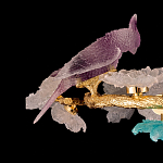 Люстра круглая на золотом каркасе с птичками и цветочным декором Miscellaneous herbs варинант исполнения - 6 | Loft Concept в Тюмени