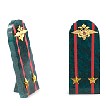 Сувенир Погон МВД из натурального камня змеевик Souvenir Epaulets варинант исполнения - 6 | Loft Concept в Тюмени