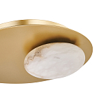 Бра с овальным основанием золотого цвета  и плафоном из алебастра Shaw Lighting варинант исполнения - 2 | Loft Concept в Тюмени