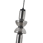 Подвесной светильник из дымчатого стекла цилиндрической формы с чёрным металлическим основанием Hiding secrets варинант исполнения - 3 | Loft Concept в Тюмени