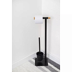 Держатель для туалетной бумаги с подвесным ершиком Black Bathroom Accessory варинант исполнения - 5 | Loft Concept в Тюмени