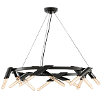 Люстра круглая с трубчатыми лампочками Vanguard Circle варинант исполнения - 1 | Loft Concept в Тюмени