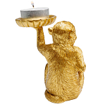 Подсвечник золотая обезьяна с блюдцем Golden Monkey варинант исполнения - 3 | Loft Concept в Тюмени