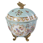 Шкатулка голубого цвета с цветочными орнаментами Blue Garden варинант исполнения - 1 | Loft Concept в Тюмени