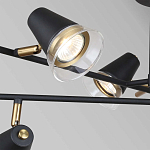 Потолочный светильник с конусообразными плафонами с контрастным сочетанием бронзы и глубоким черным цветом Aurika варинант исполнения - 3 | Loft Concept в Тюмени