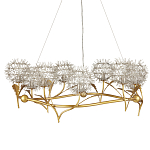 Люстра круглая с декором в виде цветков одуванчика Hanging Dandelion варинант исполнения - 4 | Loft Concept в Тюмени