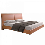 Кровать двуспальная коричневая из экокожи Modern Look варинант исполнения - 1 | Loft Concept в Тюмени
