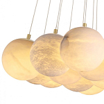 Люстра подвесная круглая с сферическими плафонами из натурального камня Glowing Spheres варинант исполнения - 5 | Loft Concept в Тюмени