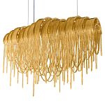 Люстра подвесная с металлическими цепочками и изогнутыми металлическими дугами 72 см Atlantis Chain варинант исполнения - 18 | Loft Concept в Тюмени