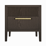 Прикроватная Тумбочка Primo с двумя ящиками Темный орех варинант исполнения - 6 | Loft Concept в Тюмени