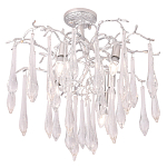 Люстра потолочная с прозрачными стеклянными подвесками в форме капель Droplet Chandelier варинант исполнения - 1 | Loft Concept в Тюмени