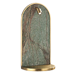 Настенный светильник зеленого цвета с бронзовой рамкой овальной формы с полкой Herbarium  варинант исполнения - 3 | Loft Concept в Тюмени