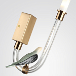 Бра с прозрачной изогнутой трубкой и декоративной фигуркой птицы Ganthea варинант исполнения - 4 | Loft Concept в Тюмени