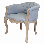 Кресло низкое в стиле прованс Louis French Armchair light blue flax варинант исполнения - 3 | Loft Concept в Тюмени