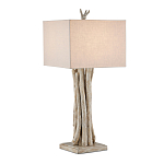 Настольная лампа с каркасом в виде веток деревьев с абажуром из ткани Natural Driftwood варинант исполнения - 1 | Loft Concept в Тюмени