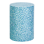 Столик с инкрустацией с перламутровым узором Flower Blue варинант исполнения - 1 | Loft Concept в Тюмени