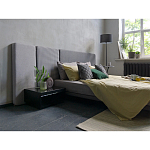 Кровать с большим мягким изголовьем Unity Grey Bed варинант исполнения - 2 | Loft Concept в Тюмени