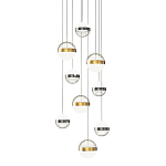 Люстра каскадная с 9-ю подвесами бронза и никель Peggy Futura lamp варинант исполнения - 1 | Loft Concept в Тюмени