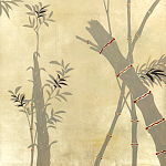 Обои ручная роспись Bamboo Dark Lacquer on Deep Rich Gold gilded tea paper варинант исполнения - 2 | Loft Concept в Тюмени
