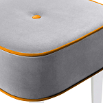 Квадратный мягкий пуф на белых ножках Winton Pouf Square варинант исполнения - 12 | Loft Concept в Тюмени