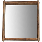 Квадратное настенное зеркало в деревянной раме Lyons Mirror варинант исполнения - 1 | Loft Concept в Тюмени