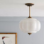 Подвесной светильник с абажуром из молочного стекла Vintage Charm варинант исполнения - 2 | Loft Concept в Тюмени