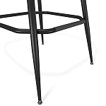 Барный стул со спинкой и подлокотниками на 4-х металлических ножках Douglas Rhombus Синий Велюр варинант исполнения - 4 | Loft Concept в Тюмени