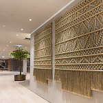 Панно на стену плетеное Макраме бежевый цвет  варинант исполнения - 8 | Loft Concept в Тюмени