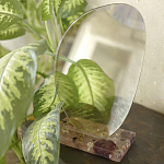 Настольное зеркало с подставкой из эпоксидной смолы с цветами Epoxy Resin Flowers Mirror варинант исполнения - 2 | Loft Concept в Тюмени