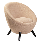 Кресло розовое с обивка из искусственного каракуля Iconic Creation варинант исполнения - 1 | Loft Concept в Тюмени