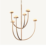 Люстрас 6-ю мраморными плафонами в форме купола Light Warm Light варинант исполнения - 5 | Loft Concept в Тюмени