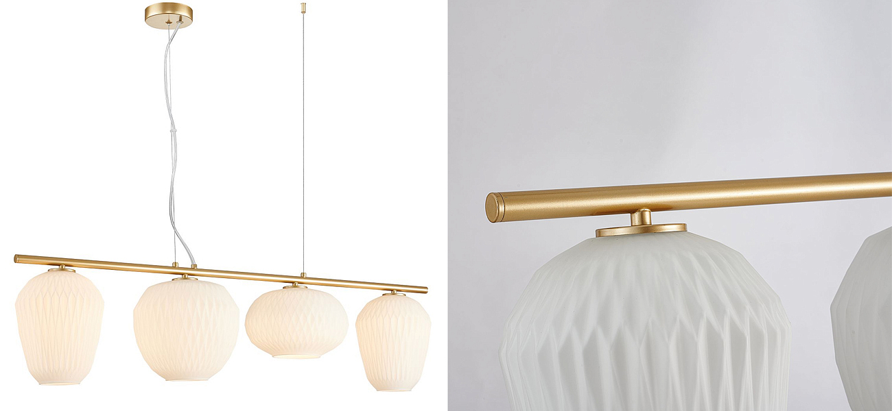Люстра Foscarini c Белыми Плафонами Люстра Foscarini c Белыми Плафонами - Loft-Concept в Тюмени