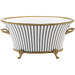 Кашпо Black white stripe варинант исполнения - 1 | Loft Concept в Тюмени