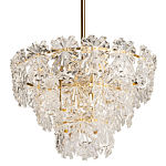 Люстра многоярусная с объемными прозрачными цветами Hanging Flowers варинант исполнения - 1 | Loft Concept в Тюмени