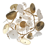 Люстра с белыми и золотистыми цветами Dahlia Flowers Lamp варинант исполнения - 4 | Loft Concept в Тюмени