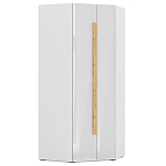 Шкаф угловой с белым глянцевым фасадом Grace of Furniture варинант исполнения - 1 | Loft Concept в Тюмени