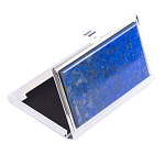 Визитница карманная металлическая с накладкой из натурального камня Лазурит Stone Business Card Holders  варинант исполнения - 2 | Loft Concept в Тюмени