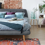 Кровать с мягким изголовьем Palmer Bed варинант исполнения - 5 | Loft Concept в Тюмени