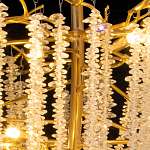 Люстра многоярусная с каркасом из металла и прозрачными подвесками FAIRYTREE Light варинант исполнения - 5 | Loft Concept в Тюмени