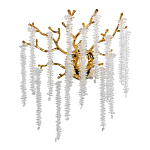 Бра золотого цвета с ветвями и хрустальными подвесками FAIRYTREE Light варинант исполнения - 1 | Loft Concept в Тюмени