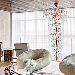 Люстра большая с прозрачными подвесками в форме капель Droplet Chandelier варинант исполнения - 1 | Loft Concept в Тюмени