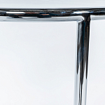 Приставной столик на серебристом основании с столешницей из стекла Noir варинант исполнения - 3 | Loft Concept в Тюмени