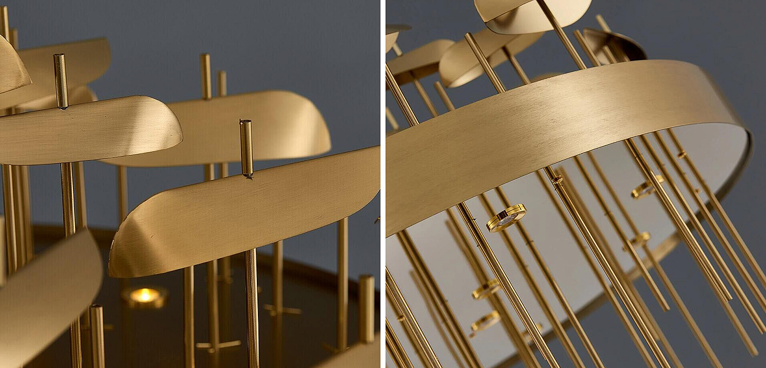 Светодиодная дизайнерская инсталляция ANODINE Perlina Disk Chandelier Светодиодная дизайнерская инсталляция ANODINE Perlina Disk Chandelier - Loft-Concept в Тюмени